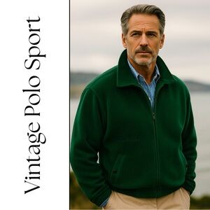 Vintage Polo Sport Fleece Jacket – Forest Green - New With Tags – Men’s Size L